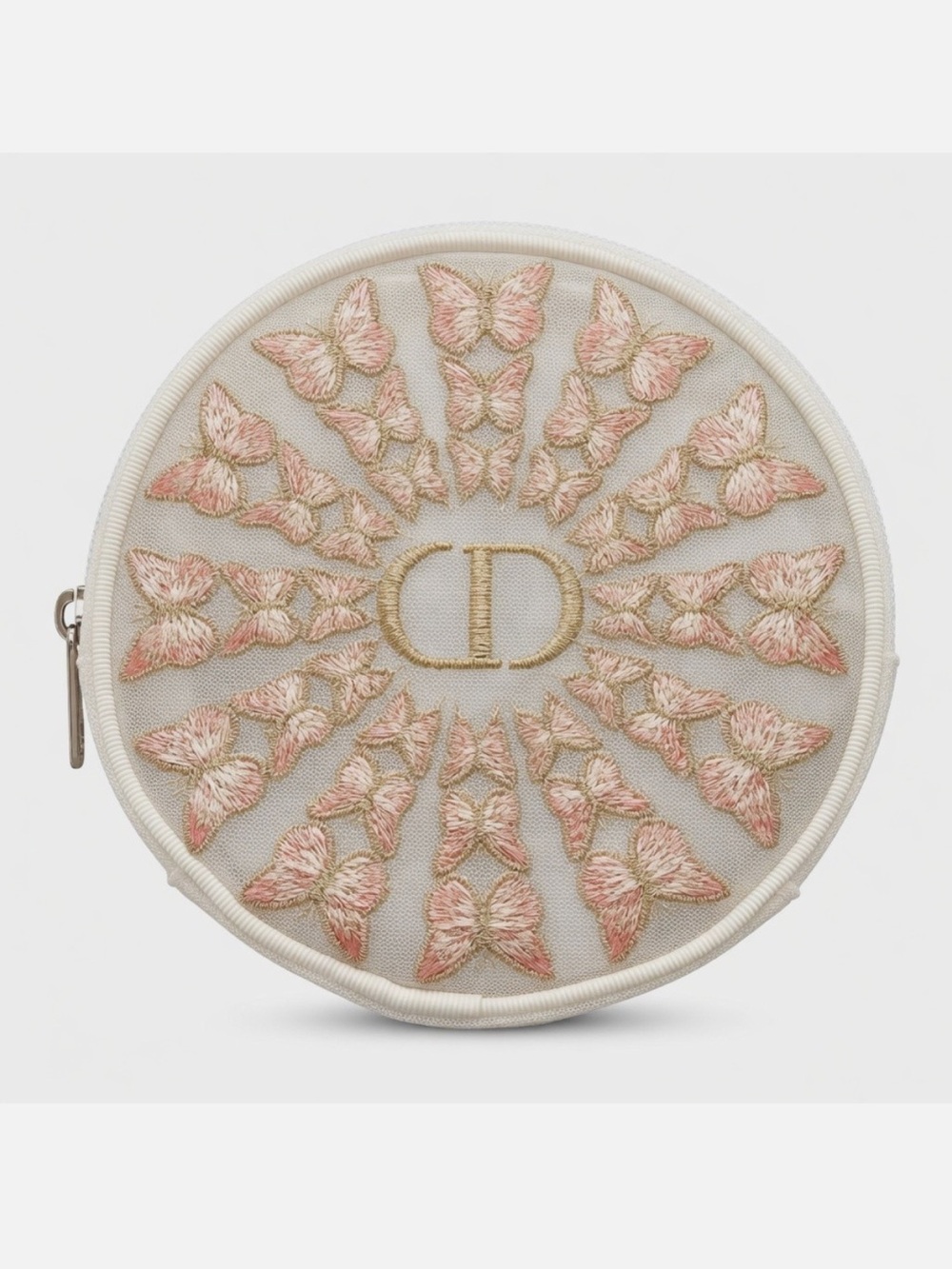 Dior 2026 Mother's Day Limited Butterfly Embroidered Round Pouch New With Box - Picture 2 of 2